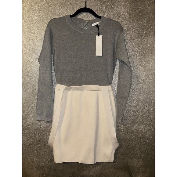 English Factory Academia Preppy Baddie Artsy Gray Open Back Suspender Dress - Picture 10 of 14